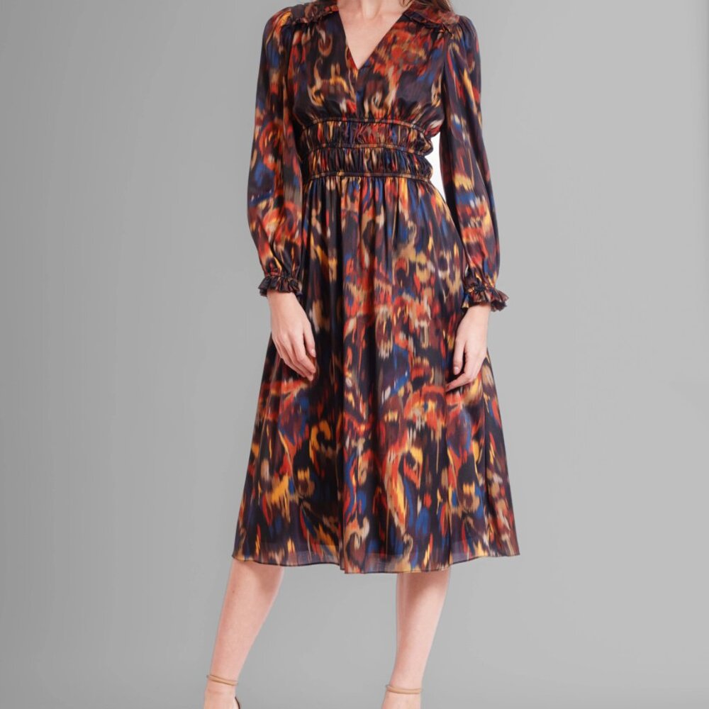 Julia Jordan Abstract V Neck, (8)